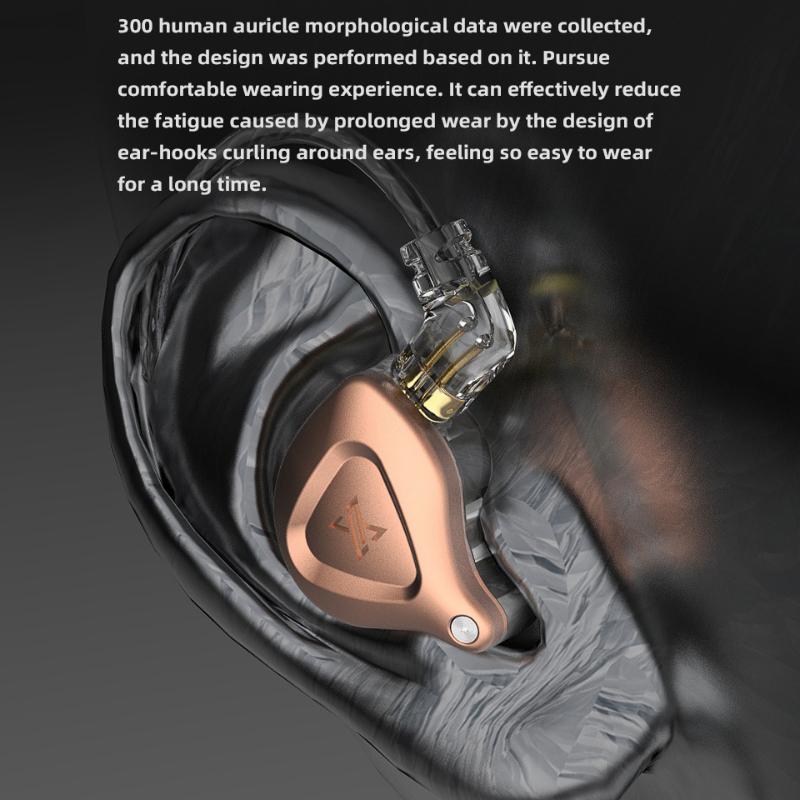 QKZ ZX2 Ear -in -ear Headphones Metal Headphone Cable Control Heavy Bass Headset Mobile Phone Running Headset