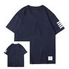 Thom Browne America Summer Men's T Shirt Classic Print Pure Cotton Casual Sport Round Neck Short Sleeve Casual Street Tee