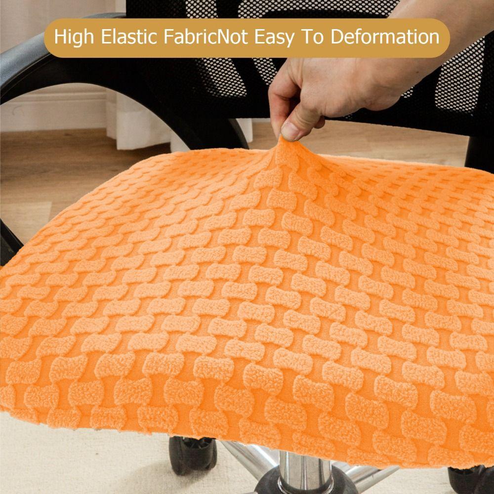 2Pcs/Set Breathable Office Chair Cover Removable Stretchable Chair Seat Slipcovers Thicken Seat Cushion Cover Seat Protectors