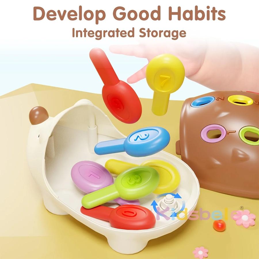 Baby Montessori Toy Sets For 1 Year Old Hedgehog Toddler Tactile Toy Sets Fine Motor Skills Learning Educational Sorting Toy Sets Montessori