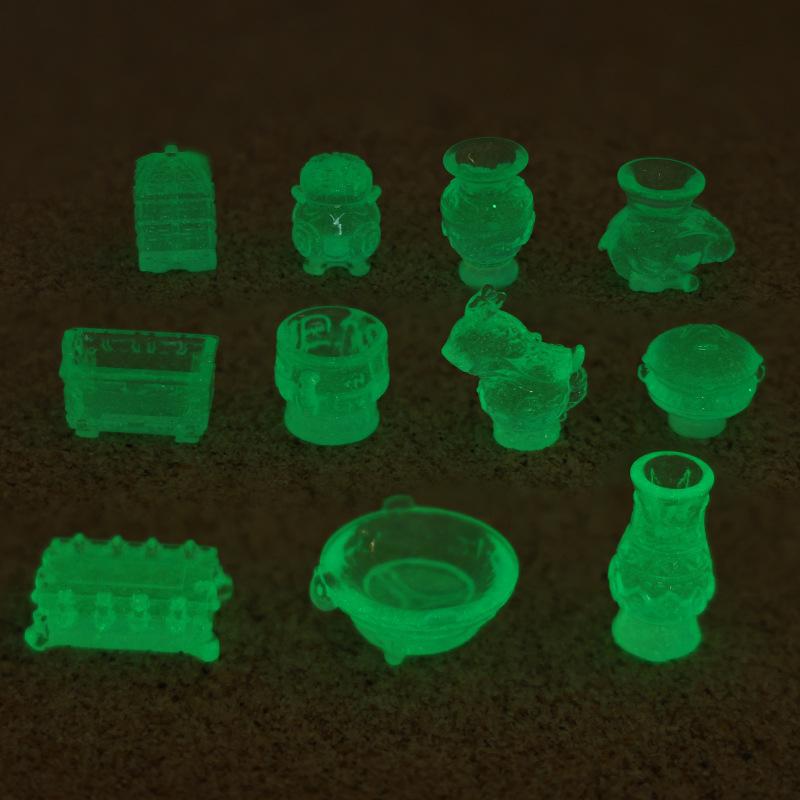 Micro-landscape Ornaments, Luminous Simulation Bronze Wares, Car Garden Landscaping Resin Craft Decorative Small Ornaments