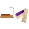 2 Pieces Wooden Soap Cutter with Wire Slicer Making Loaf Silicone Mold