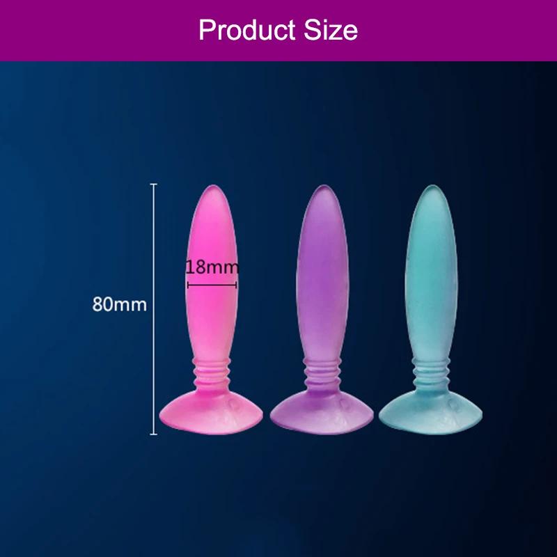 8cm Mini Anal Plug Sex Toys for Couples Bullet Shape Butt Plug Silicone Sex Stimulation Toys for Adult Male Female AC