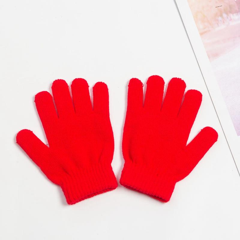 

Детские волшебные зимние теплые детские перчатки с начесом для девочек и мальчиков, мягкие эластичные перчатки 14cm красный
