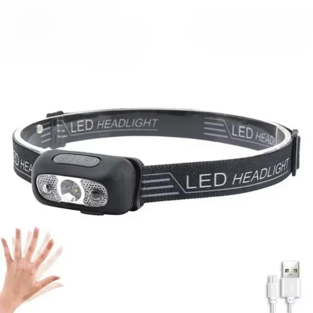 Durable Head-Mounted Headlamp Mini Size Strong Light Rechargeable Headlamp USB Rechargeable LED Headlamp Emergency Use
