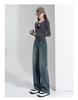 Women's 2023 Retro High Waist Wide Leg Jeans - Petite Loose Straight Leg Style