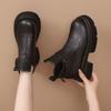Small Thick-soled Martin Boots Women's New Autumn and Winter Retro Versatile Chelsea Short Cotton Boots
