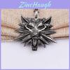 The Witcher Alloy Wolf Head Necklace With Zinc Alloy Chain For Men And Women