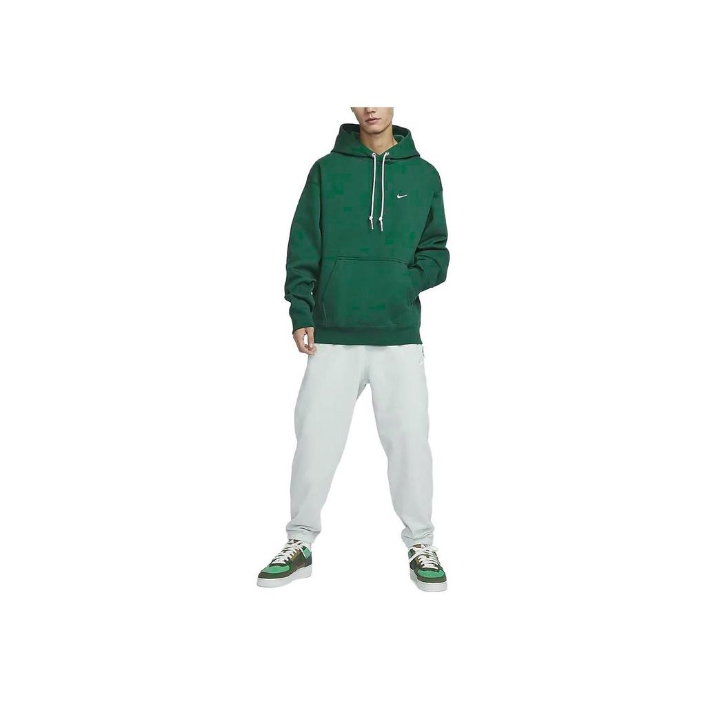 Nike Solo Swoosh Fleece Hoodie Men Tops Pine-Green DX1356-323