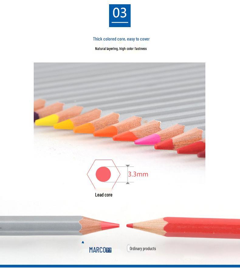 Marco 7120 Water-Soluble Colored Pencils: 48 or 72 Watercolor Options for Art and Painting.