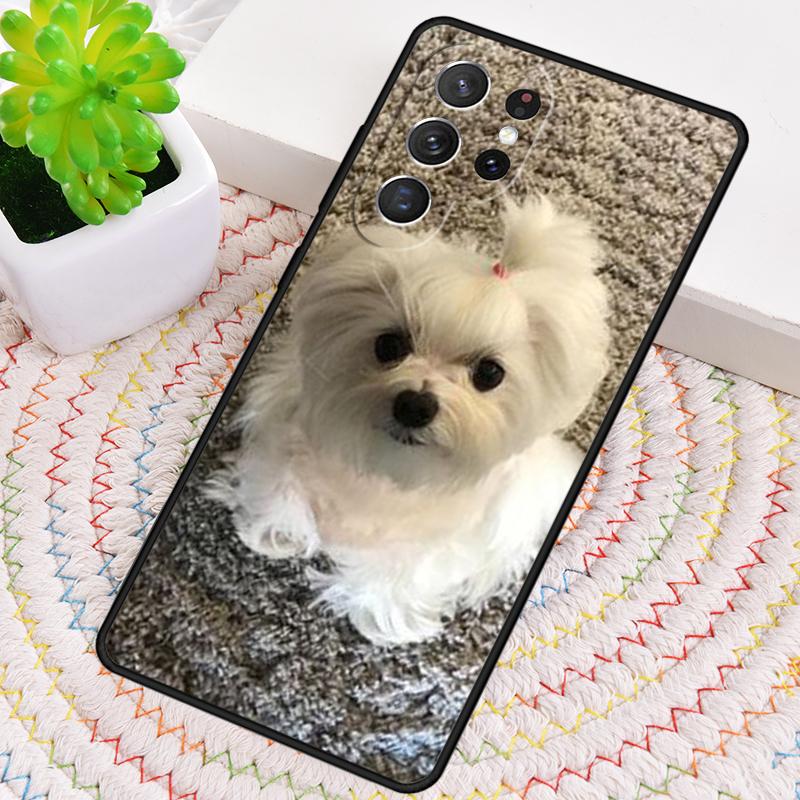 Maltese Dog Puppies Silicone Phone Case For Samsung Galaxy note 10 pro S26 S25 S24 S23 S22 S21 Plus S25Ultra Capa Cover