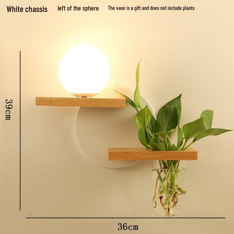 Japanese Solid Wood Nordic Wall Lamp for Bedroom, Living Room, Study, and Balcony