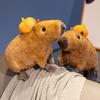 Plush Tangerine Capybara Toy Cartoon Animals Fill Doll Companion Gift Sleeping