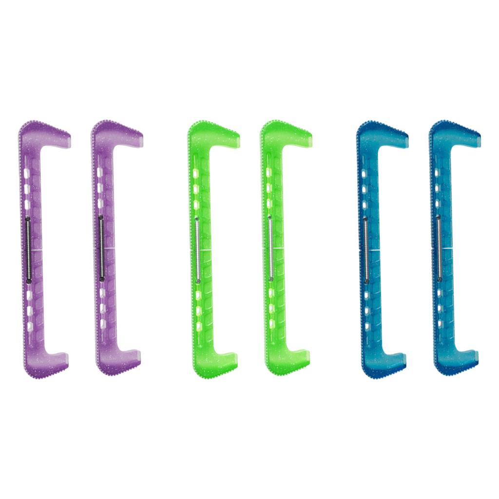 Figure Skating Blade Cover Adjustable Crystal Jelly Color Blades Guards Heavy-Duty PVC Protectors for Hockey & Figure Skates