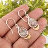 Pink Opal Turquoise Gemstone 925 Sterling Silver Handmade Jewelry Earrings 1.5" EE-162-40