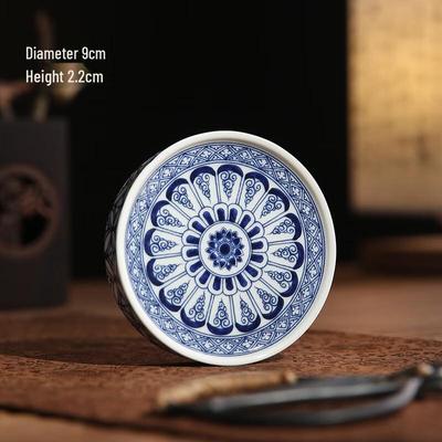 Chaxun Blue & White Ceramic Lid Rest Coaster