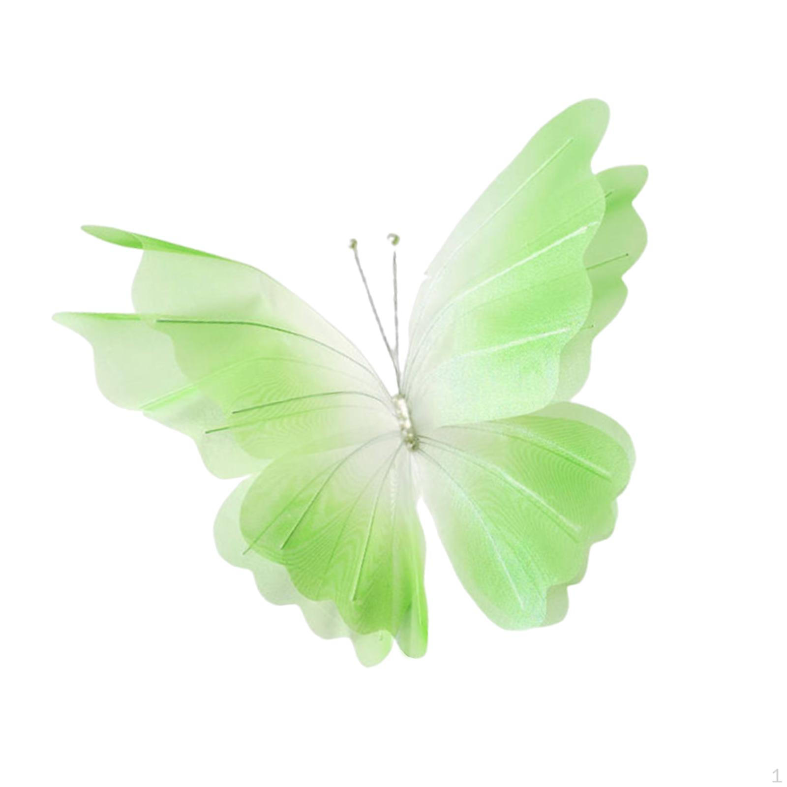 

Yarn Artificial Butterfly Decoration 3D Hanging Wall Photo Props for Aisle Green