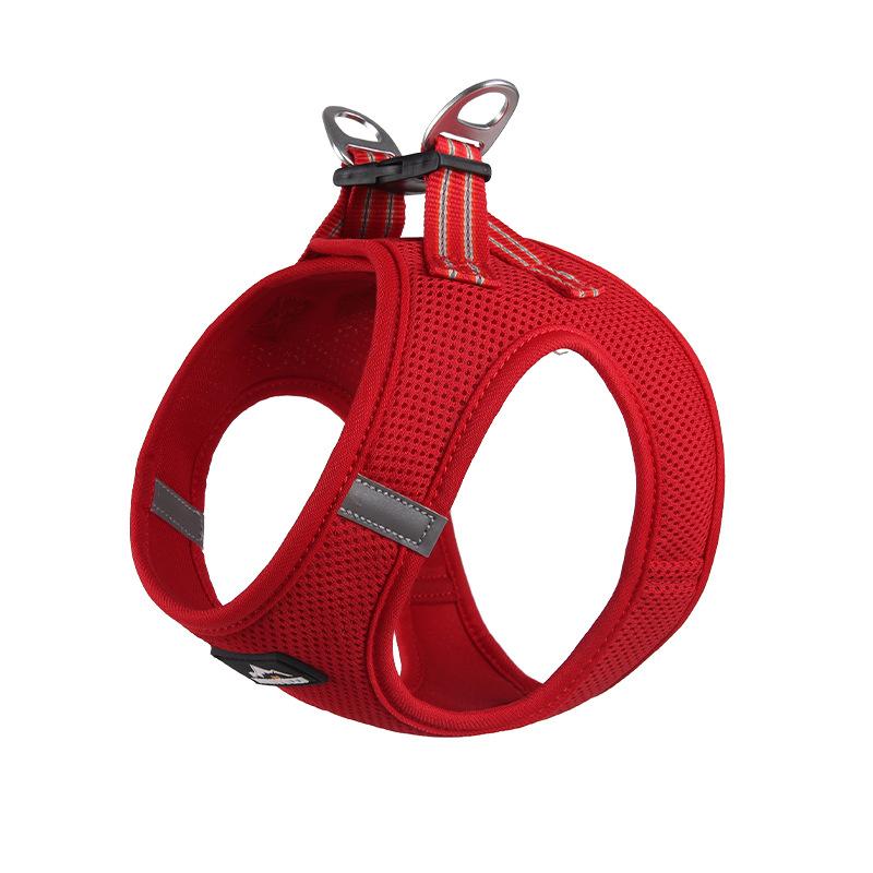 

Cat leash, cat and dog chest strap, small dog breathable mesh cat rope pet supplies L красный