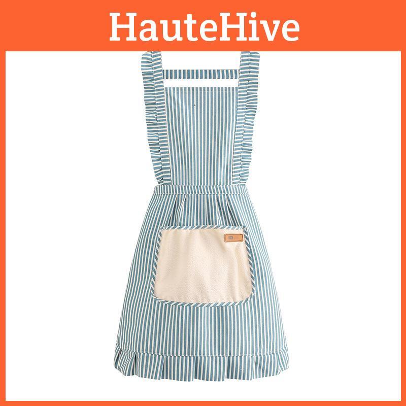 Lněná bavlna Pruhovaná zástěra Prodyšná Domácí Kuchyně Restaurace Bryndák Odolná proti skvrnám