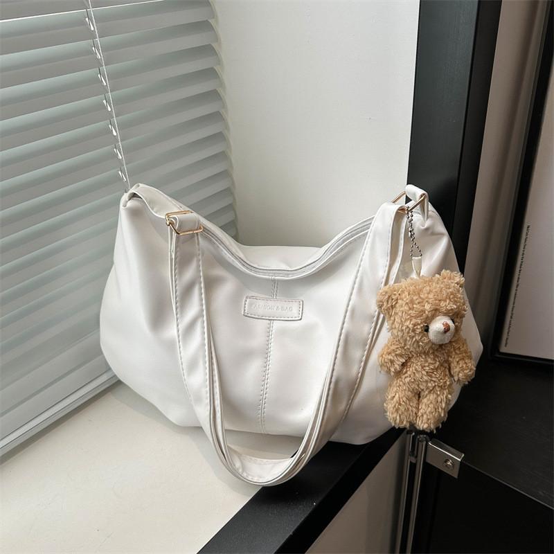 Stylish 2024 New Korean Casual Large Capacity Pu Tote Bag For Women With Zipper