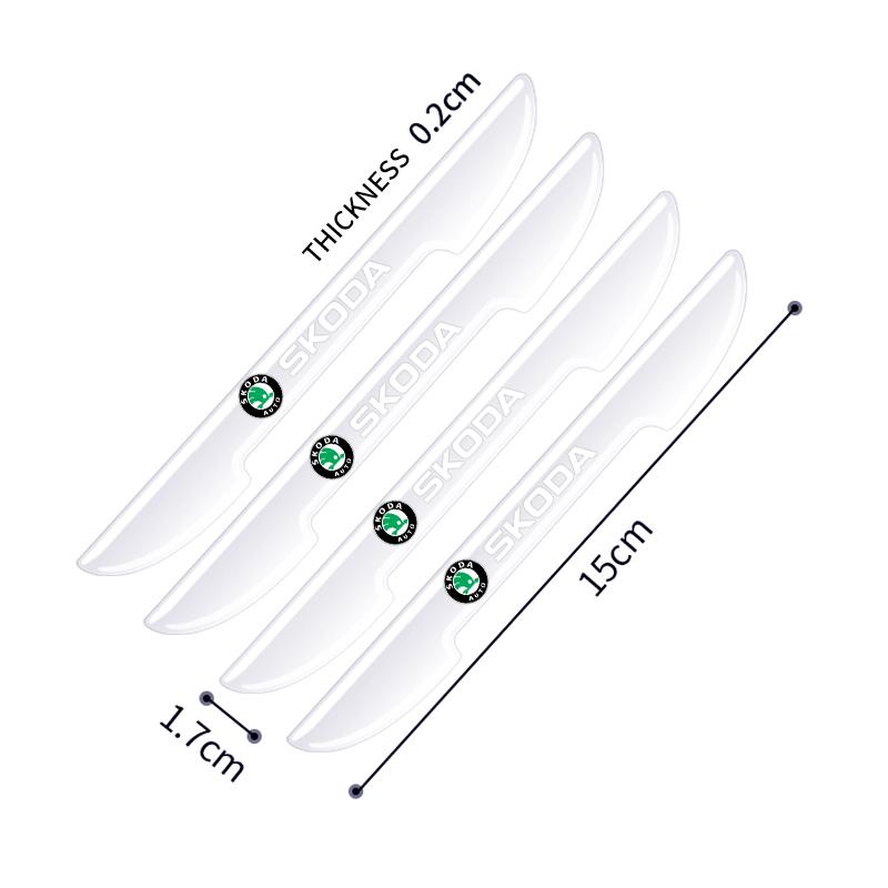 AFB1 4PCS Car Door Edge Guards Anti-Scratch Protector For Skoda Octavia MK2 MK 2 3 A5 A7 A8 Fabia Karoq Superb Rapid Kamiq Scala