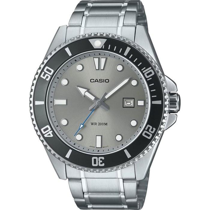 Casio Standard Analog Sports 200m Water Resistant Watch MDV-107D-8AV Men s Gray Dial Metal Band