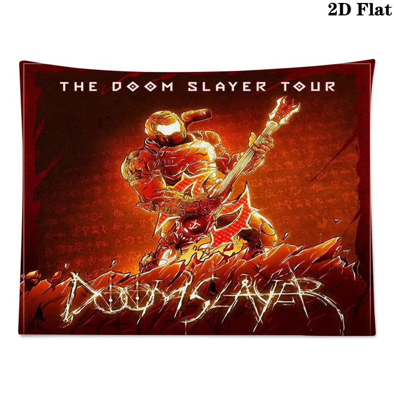 Ροκ Σταρ Doomguy Ταπετσαρία Τοίχου Αισθητική Κρεμαστό Τοίχου Υφασμάτινη Κουβέρτα Εκτύπωσης Διακοσμητικές Ταπετσαρίες για Υπνοδωμάτιο Σαλόνι Διακόσμηση Σπιτιού