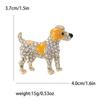 Sparkling Dog Brooch Novelty Lapel Pins Fashion Jewellery Pins  Suit Coat Accessories