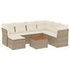 VidaXL Salon de Jardin avec Coussins 8 pcs, Canapés de Terrasse, Ensemble de Meubles de Patio, Mobilier d'Extérieur, Beige 3223762