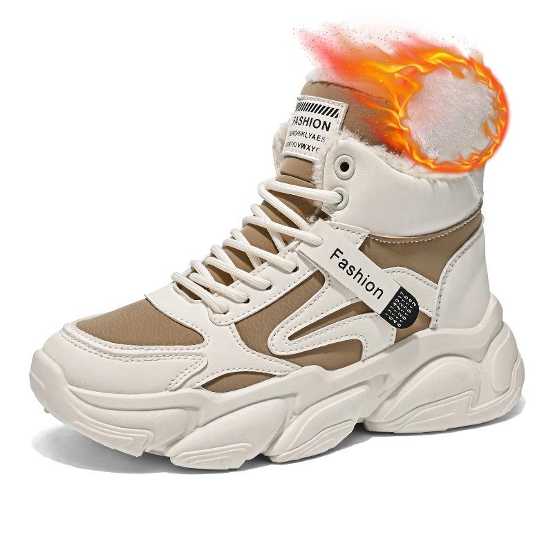 Thickly-lined Dad-style Shoes for Women, New Style, Thick and High-top, Suitable for Sports, Cotton Shoes