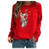 Women's Hooded Print Sweatshirt Long Sleeve Top Women