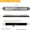 PSEQT 10" LED Trailer Tail Light Bar + Brake Stop +Turn Signal Lights Assembly Identification Red & Amber Sequential Strobe Strip Light Waterproof