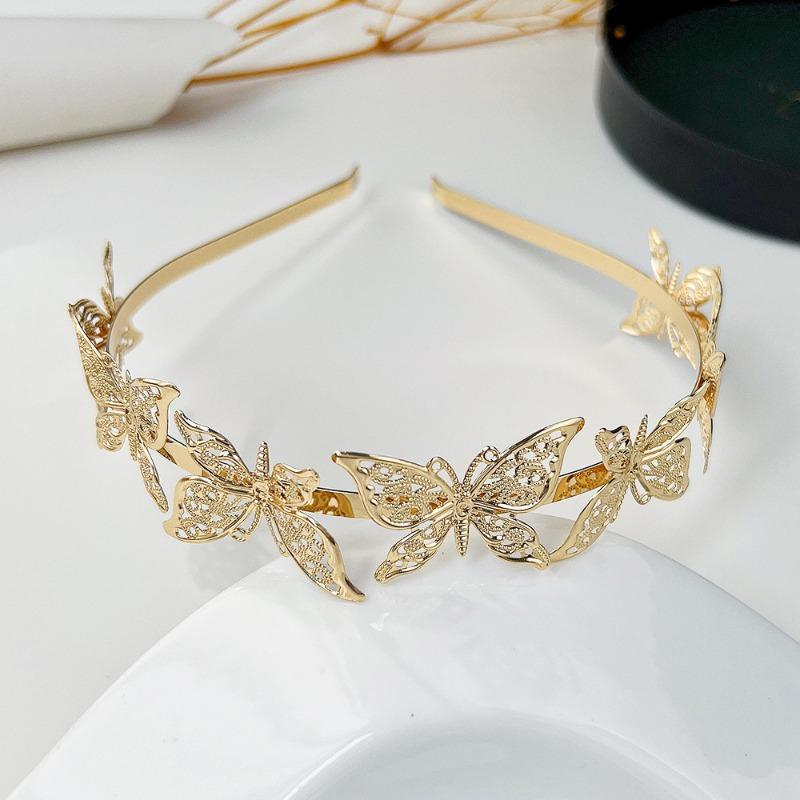 Bride Leaf Hairband Party Metal Leaf Hair Accessory Elegant Crown Headband Leaf Hairpin