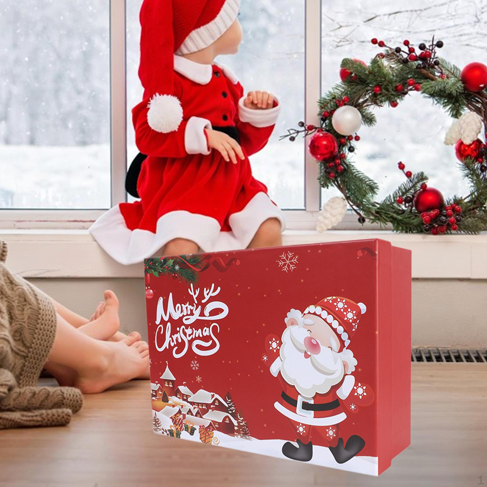 

Рождественская подарочная коробка, украшение на елку, декоративное украшение для вечеринки по упаковке подарков 33x25x14cm