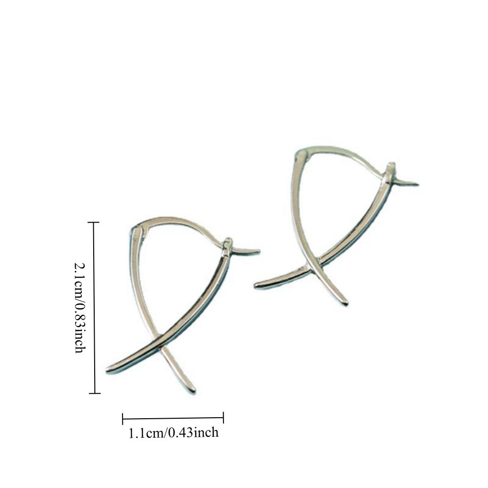 New Trendy Jewelry Simply Earrings Unique Geometry Earrings For Women Gift Earings Fashion Jewelry Korean Silver Color Earrings