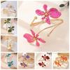 Enamel Glaze Flower Bracelet Floral Armband Elegant Open Arm Bangle  Girls
