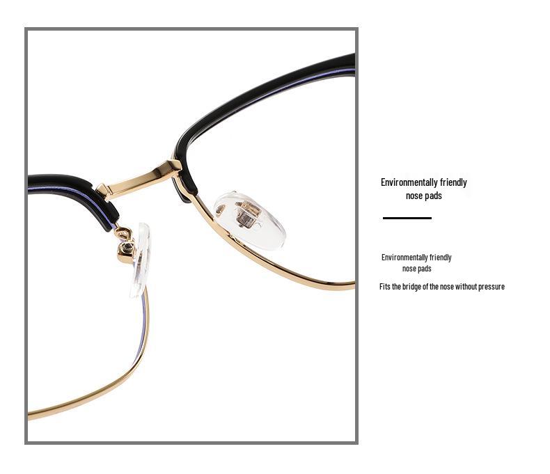 2026 TR90 Ultra-light Semi-rim Browline Blue Light Blocking Business Glasses Frame