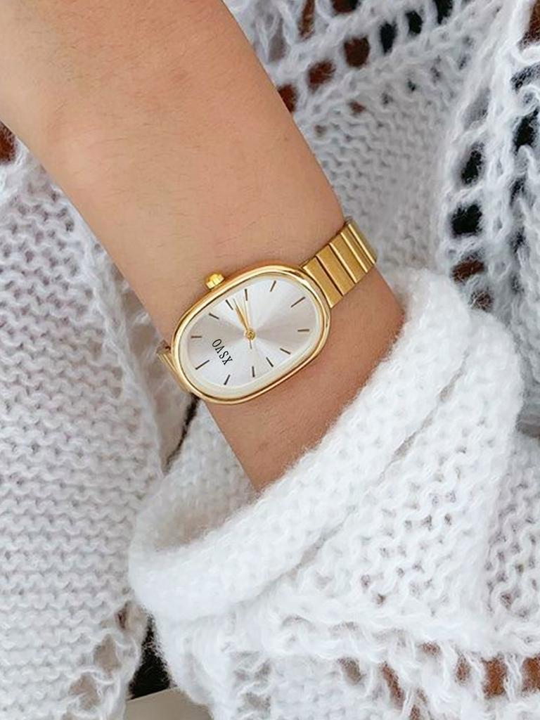 New gold vintage niche high-end fashion popular watch small gold watch women's quartz steel strip watch