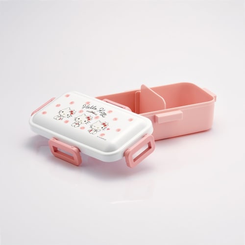 Skater Bento Box 530ml Antibacterial Fluffy Dome Lid For Women Made in Japan Sanrio Hello Kitty Watercolor Cosmetics PFLB6AG