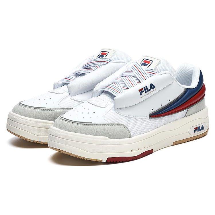 Fila Mix Fabric Synthetic Leather Dance Shoes Low Top Skate Shoes Men Sneaker White F12M244201FWT