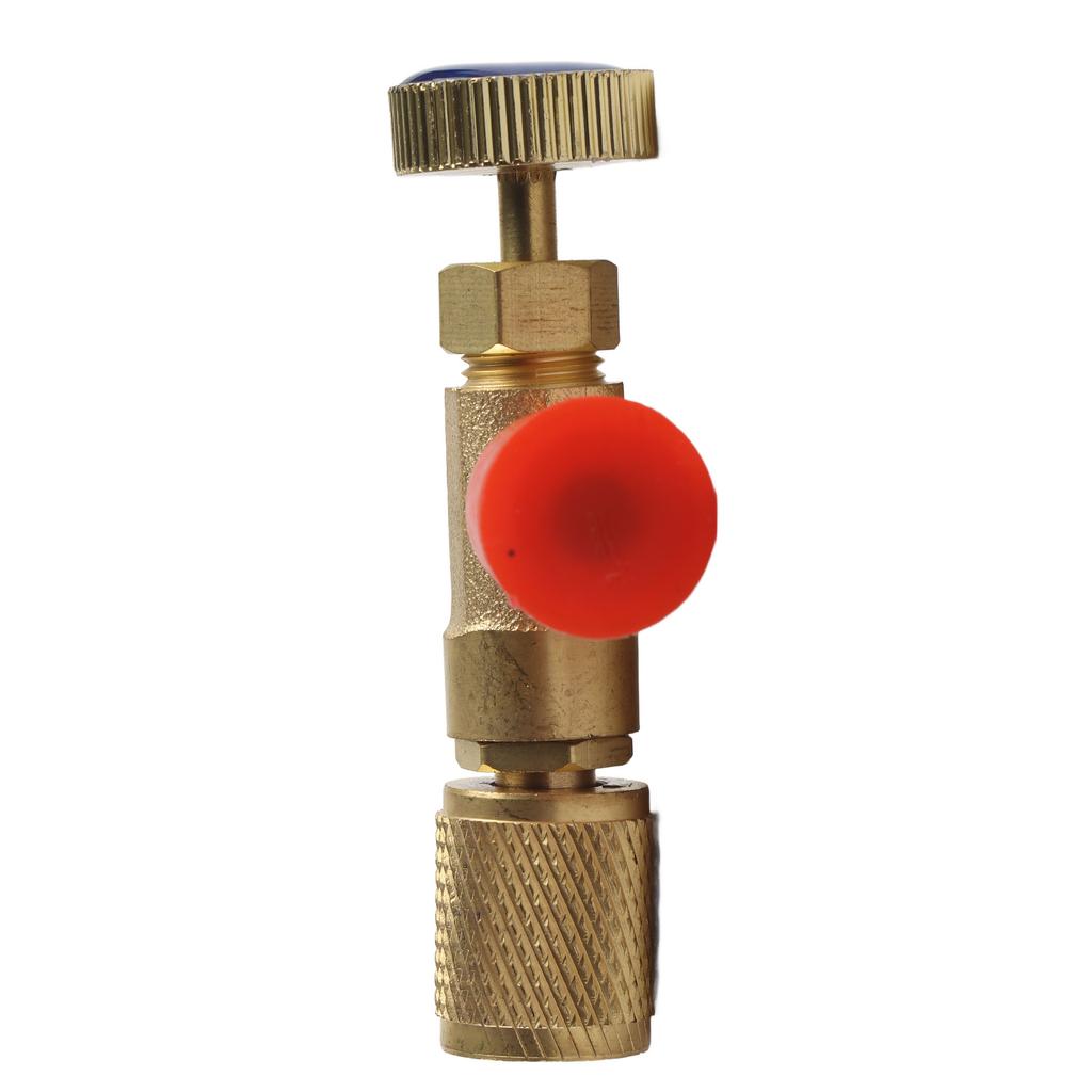 Air Conditioner Refrigerant Charging Valve Safety Adapter Flow Control Valve Side R410 Bottom R22
