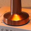 1 Set Dumbbell Table Lamp LED Metal Touch Rechargeable Night Light for Bedroom Reading Home Decor