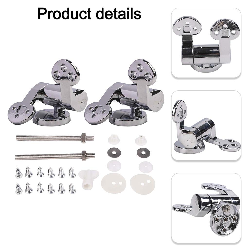 Hinge Set Replacement Parts Easy Installation Fashionable Appearance Premium Materials Toilet Seat For Easy Replacement