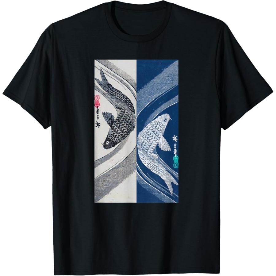 Japanese Art Fish Graphic Design 2 T-Shirt S