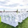200PCS White Stretch Spandex Folding Chair Covers, Universal Fitted Chair Cover, Removable Washable Protective Slipcovers, for Wedding, Holiday,