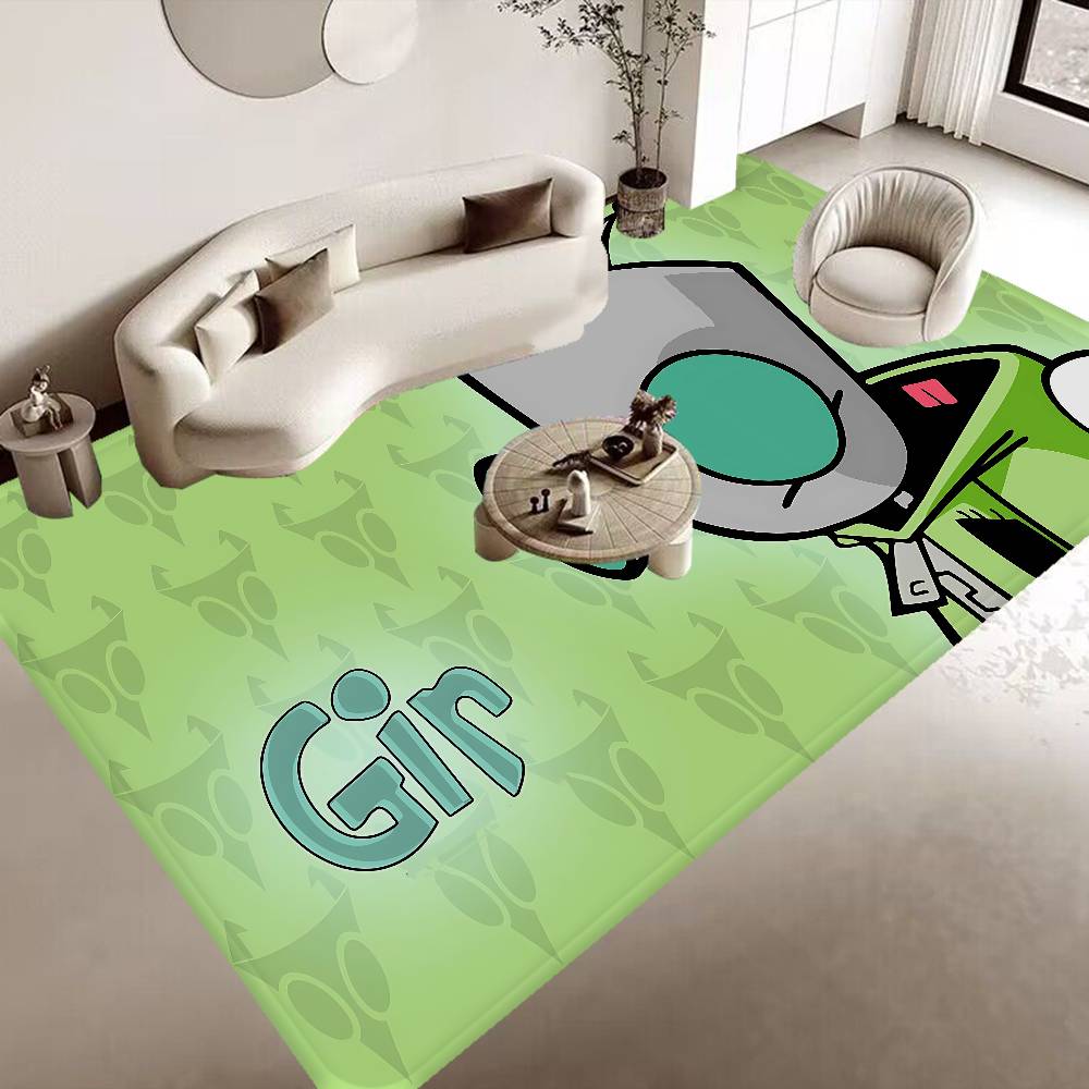 Invader Zim Cartoon Anime Floor Mat Floor Mat Rectangle Anti-slip Home Soft Badmat Front Door Indoor Outdoor Mat Welcome Doormat
