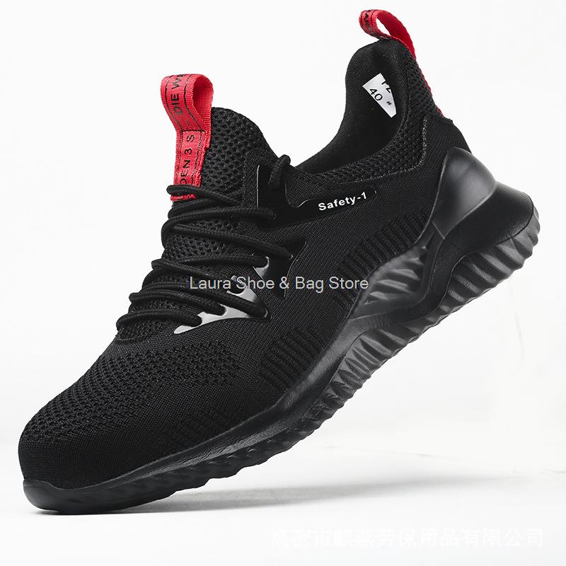 Fashion Lightweight Work Safety Shoes Men Women Construction Anti-smash Protect Work Boots Steel Toe Sneaker Man Safety Boots Work Shoes
