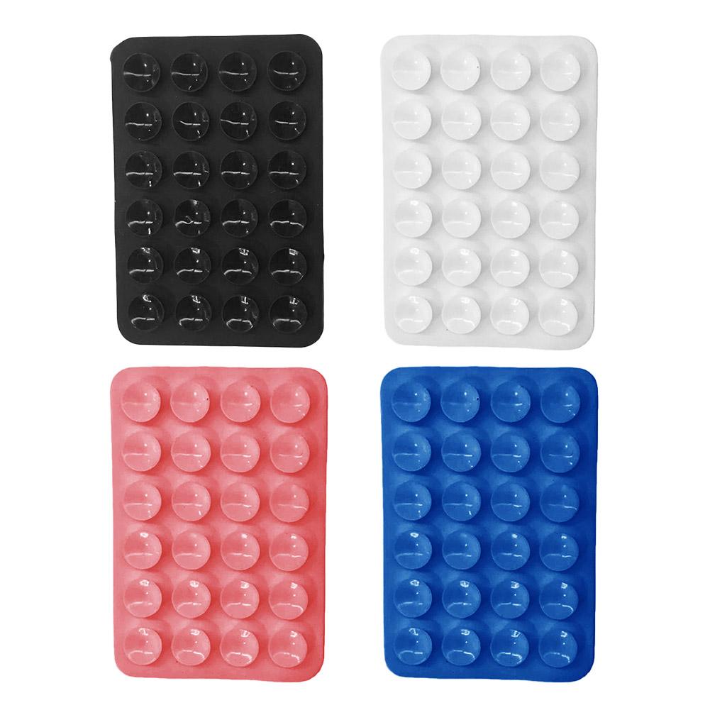 Double Side Silicone Suction Pad For Mobile Phone Fixture Suction Cup Backed Adhesive Silicone Rubber Sucker Pad For Fixed Pad