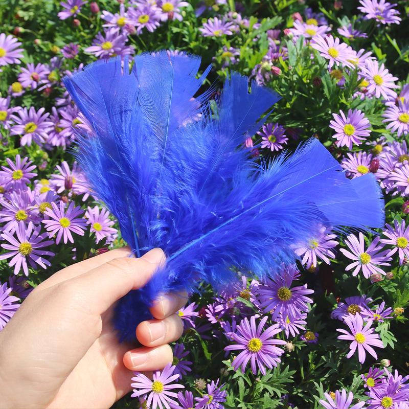 50Pcsdiy Handmade Feathers Flat Turkey Feathers Large Head Piece Feathers, Mask Decorative Clothing Material