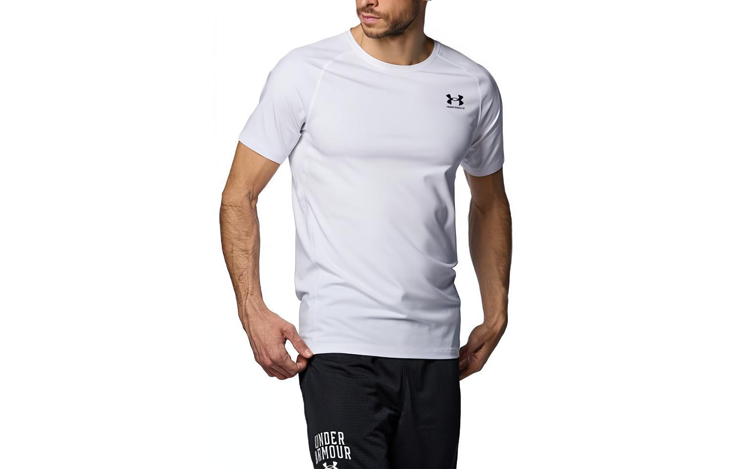 Under Armour T Shirt Men s White 1387941-100 LG